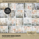 Plaster Heavy Grunge Papers and Overlays