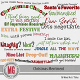 Christmas Merriment Word Art