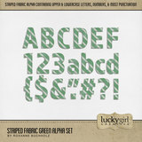 Christmas Striped Fabric Alpha Bundle