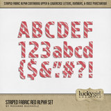 Christmas Striped Fabric Alpha Bundle