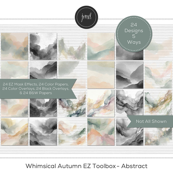 Whimsical Autumn EZ Toolbox - Abstract Digital Art - Digital Scrapbooking Kits
