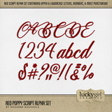 Red Poppy Script Alpha Set
