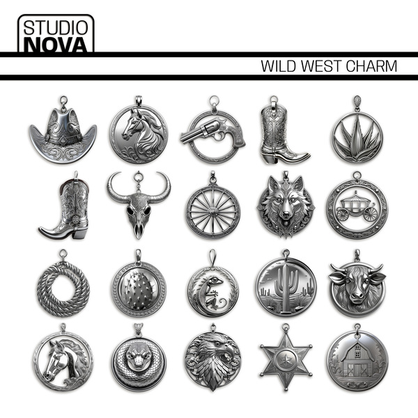 Wild West Charm Digital Art - Digital Scrapbooking Kits