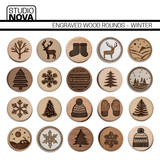 Engraved Wood Rounds - Winter
