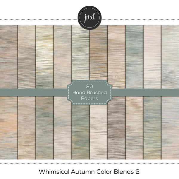 Whimsical Autumn Color Blends 2 Digital Art - Digital Scrapbooking Kits