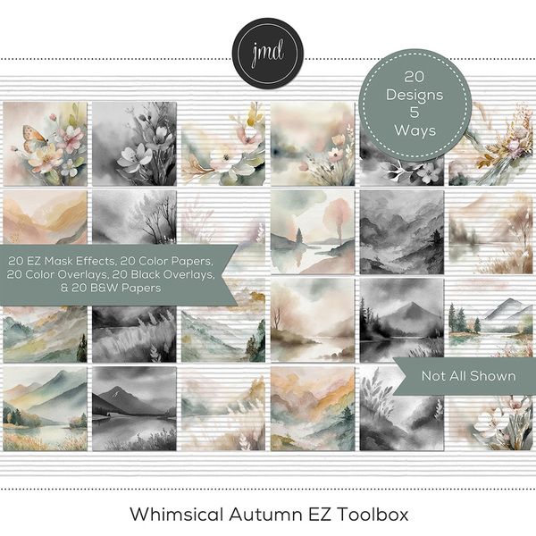 Whimsical Autumn EZ Toolbox Digital Art - Digital Scrapbooking Kits