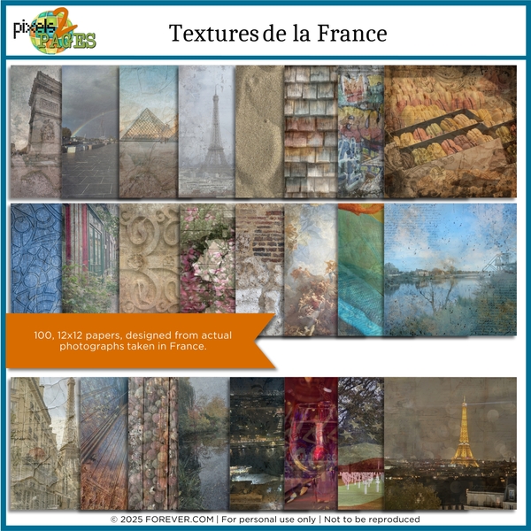 Textures de la France Digital Art - Digital Scrapbooking Kits
