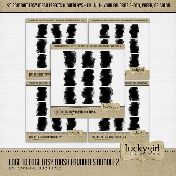 Edge to Edge Easy Mask Favorites Bundle 2 Digital Art - Digital Scrapbooking Kits