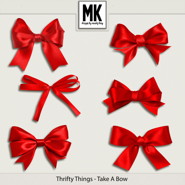 Thrifty Things - Take A Bow Digital Art - Digital Scrapbooking Kits