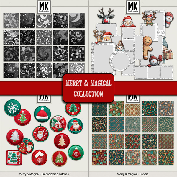 Merry & Magical Collection Digital Art - Digital Scrapbooking Kits