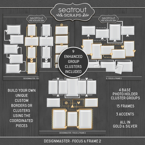 DesignMaster - Focus & Frame 02 Digital Art - Digital Scrapbooking Kits