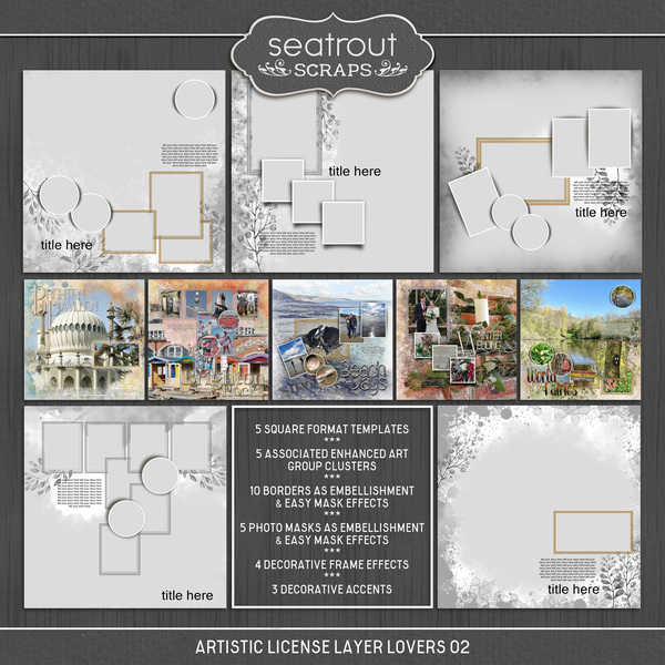 Artistic License Layer Lovers 02 Digital Art - Digital Scrapbooking Kits