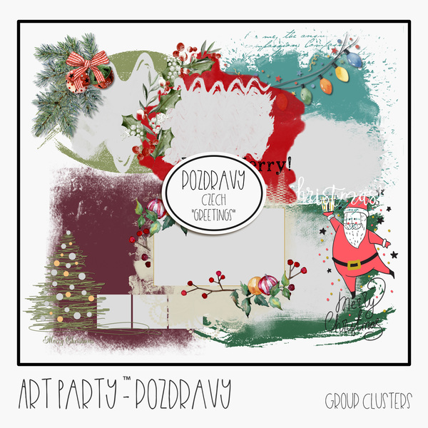 Pozdravy - Group Clusters Digital Art - Digital Scrapbooking Kits