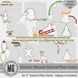 Christmas Silhouette Enhanced Photo Clusters