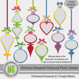 Christmas Ornament Enhanced Photo Clusters