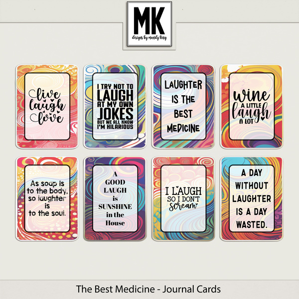 The Best Medicine - Journal Cards Digital Art - Digital Scrapbooking Kits