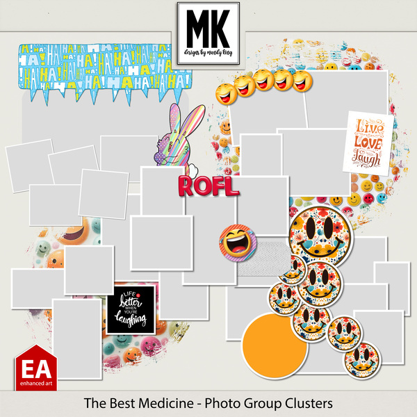 The Best Medicine - Photo Group Clusters Digital Art - Digital Scrapbooking Kits