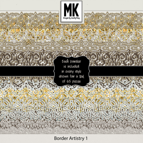 Border Artistry 1 Digital Art - Digital Scrapbooking Kits