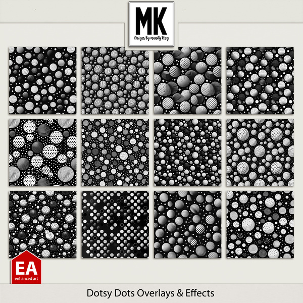 Dotsy Dots Overlays & Effects Digital Art - Digital Scrapbooking Kits