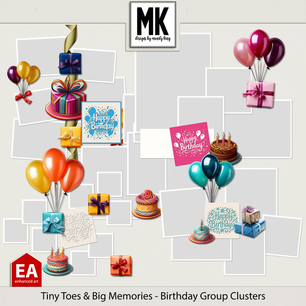 Tiny Toes & Big Memories - Birthday Group Clusters