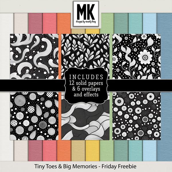 Tiny Toes & Big Memories - Friday Freebie Digital Art - Digital Scrapbooking Kits