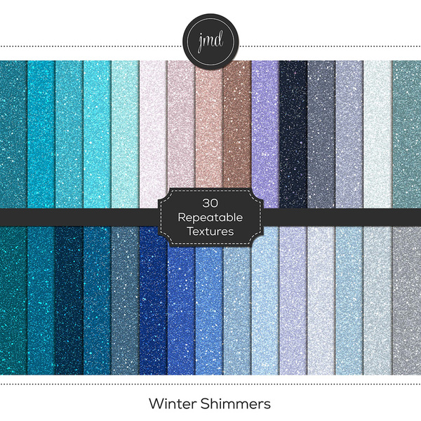 Winter Shimmers Digital Art - Digital Scrapbooking Kits