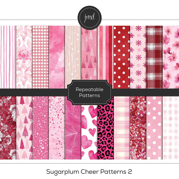 Sugarplum Cheer Patterns 2 Digital Art - Digital Scrapbooking Kits