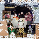 Christmas Silhouette Enhanced Photo Clusters