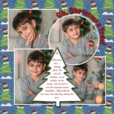 Christmas Silhouette Enhanced Photo Clusters