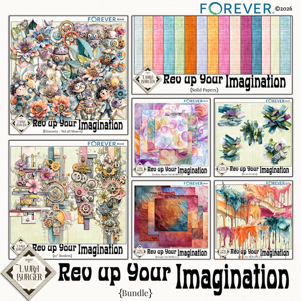 Rev Up Your Imagination Bundle Digital Art - Digital Scrapbooking Kits