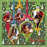 Christmas Ornament Enhanced Photo Clusters