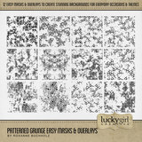 Patterned Grunge Easy Masks & Overlays