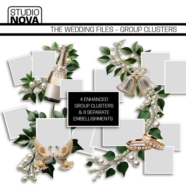 The Wedding Files - Group Clusters Digital Art - Digital Scrapbooking Kits