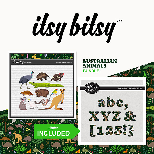 Australian Animals Bundle Digital Art - Digital Scrapbooking Kits