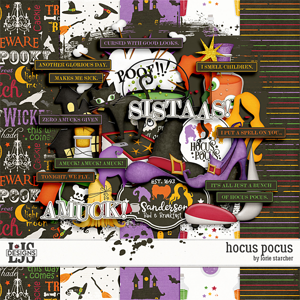 Hocus Pocus Digital Art - Digital Scrapbooking Kits