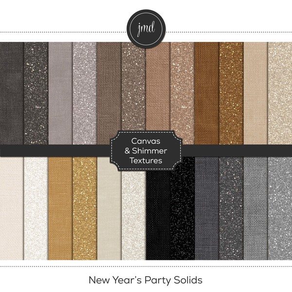 New Year's Party Solids Digital Art - Digital Scrapbooking Kits
