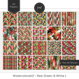 Watercolored 2 - Red, Green, & White 1