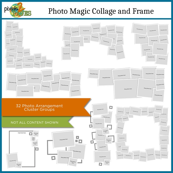 Photo Magic Collage and Frame Digital Art - Digital Scrapbooking Kits