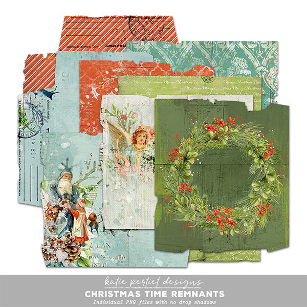 Christmas Time Remnants Digital Art - Digital Scrapbooking Kits