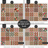 Watercolored 2 - Red, Green, & White Bundle