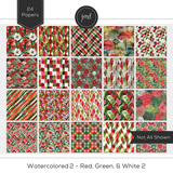 Watercolored 2 - Red, Green, & White Bundle