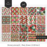 Watercolored 2 - Red, Green, & White Bundle