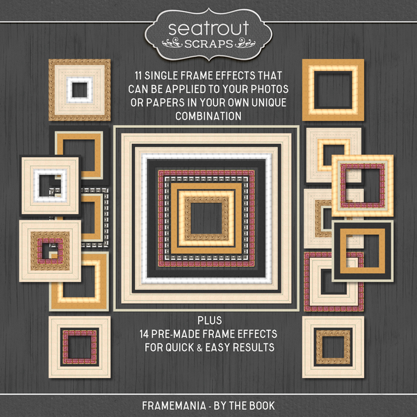 FrameMania - By the Book Digital Art - Digital Scrapbooking Kits