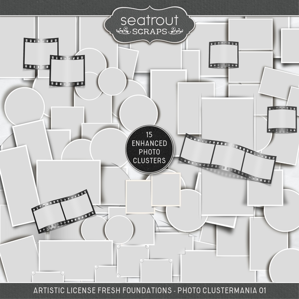 Artistic License Fresh Foundations - Photo ClusterMania 01 Digital Art - Digital Scrapbooking Kits