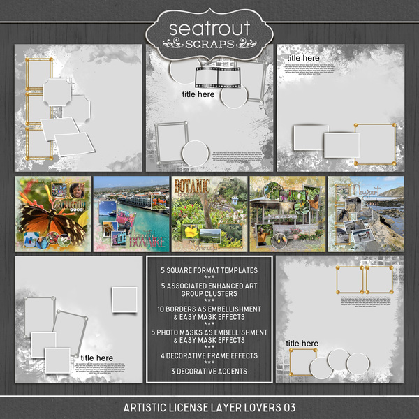 Artistic License Layer Lovers 03 Digital Art - Digital Scrapbooking Kits