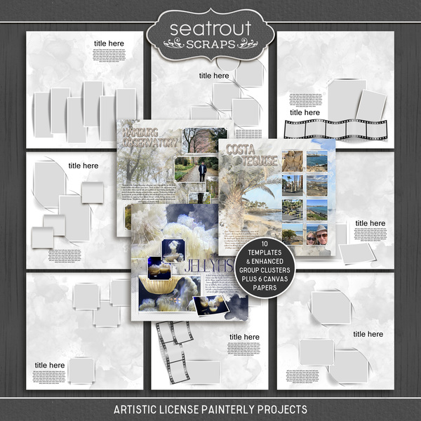 Artistic License Painterly Projects Digital Art - Digital Scrapbooking Kits