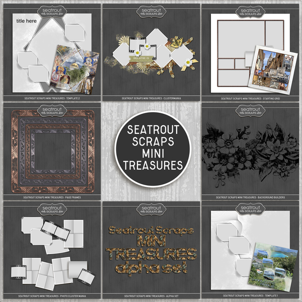 Seatrout Scraps Mini Treasures Digital Art - Digital Scrapbooking Kits