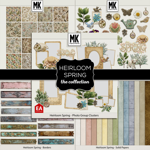 Heirloom Spring - The Collection Digital Art - Digital Scrapbooking Kits