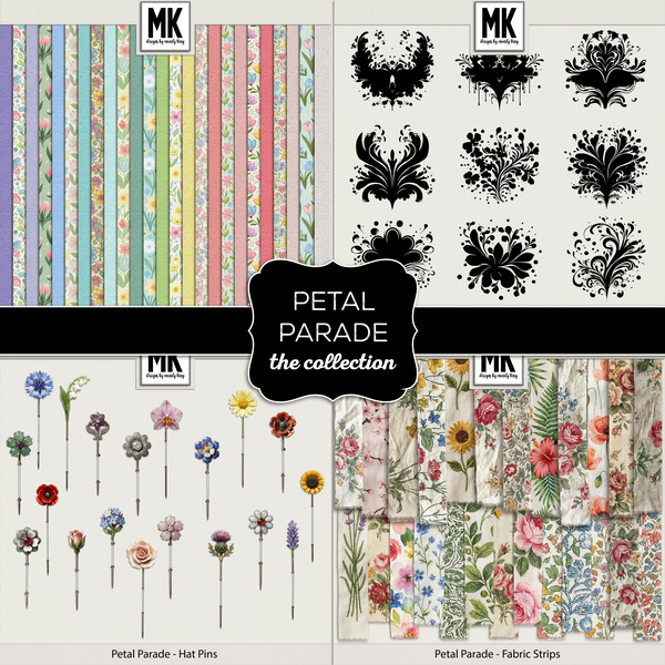 Petal Parade - The Collection Digital Art - Digital Scrapbooking Kits