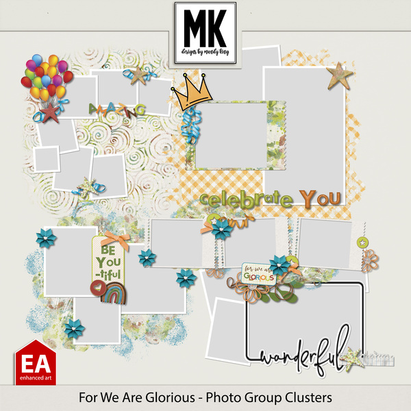 For We Are Glorious - Photo Group Clusters Digital Art - Digital Scrapbooking Kits